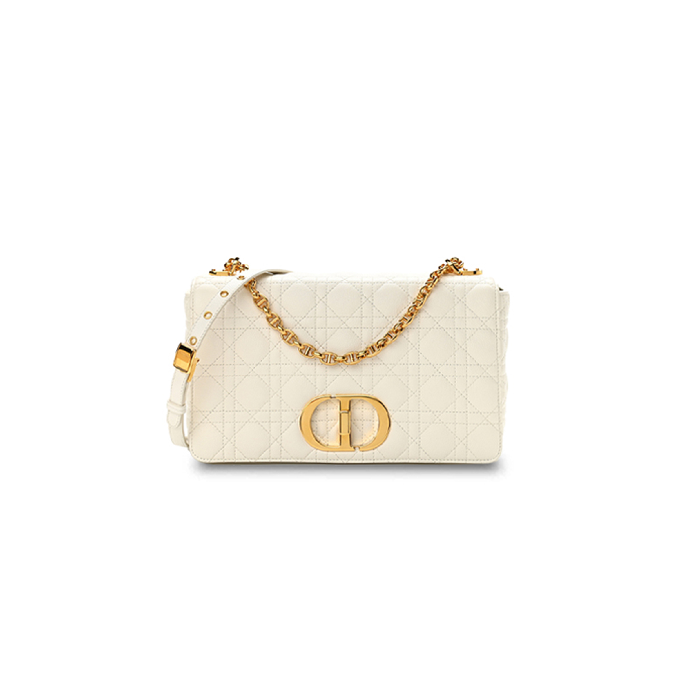 DIOR GRAINED CALFSKIN CANNAGE LARGE CARO BAG LATTE  (29*17*8.9cm)